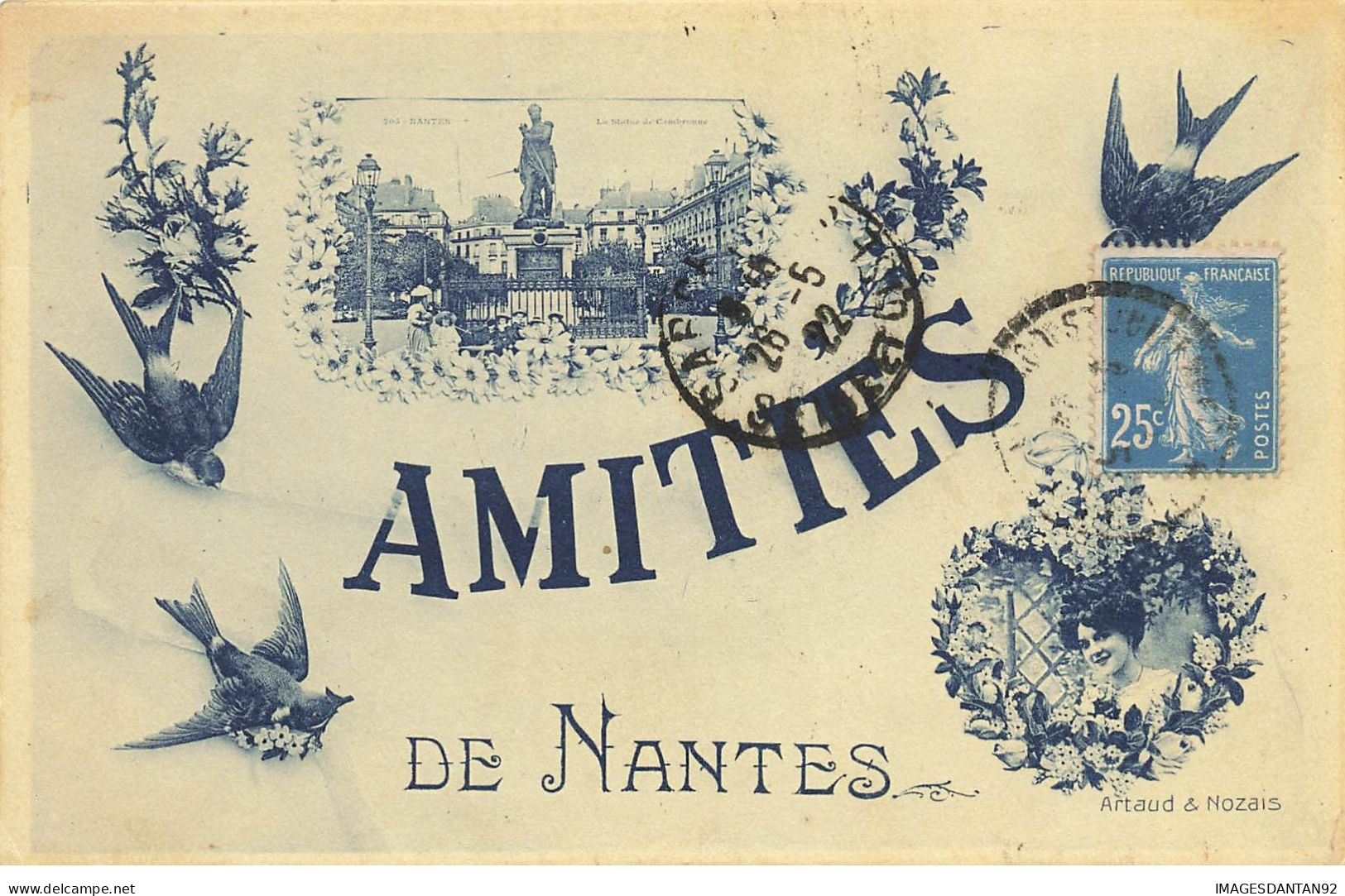 44 NANTES #21174 AMITIES OISEAUX HIRONDELLES - Nantes