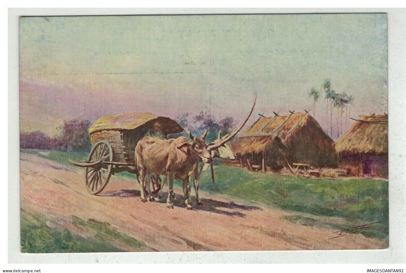 TONKIN INDOCHINE VIETNAM SAIGON #18637 COCHINCHINE ATTELAGE MOI BUFFALO BOEUFS - Vietnam