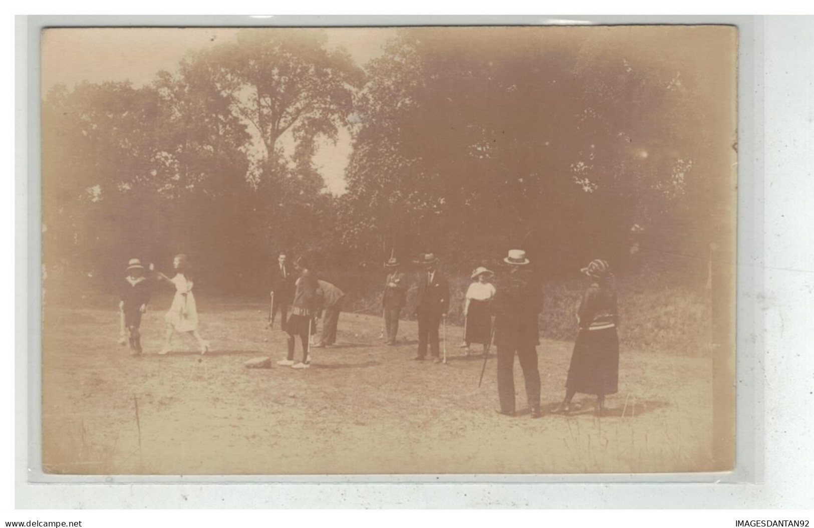 CROQUET #17351 SPORT UNE PARTIE CARTE PHOTO - Autres & Non Classés