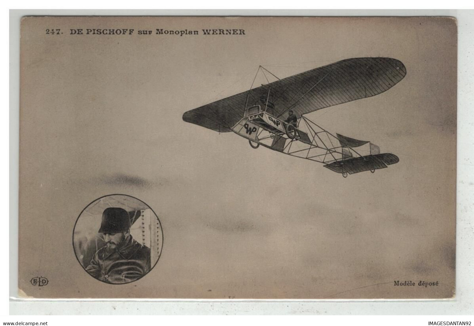 AVIATION #18349 AVION PLANE DE PISCHOFF SUR MONOPLAN WERNER - ....-1914: Precursori