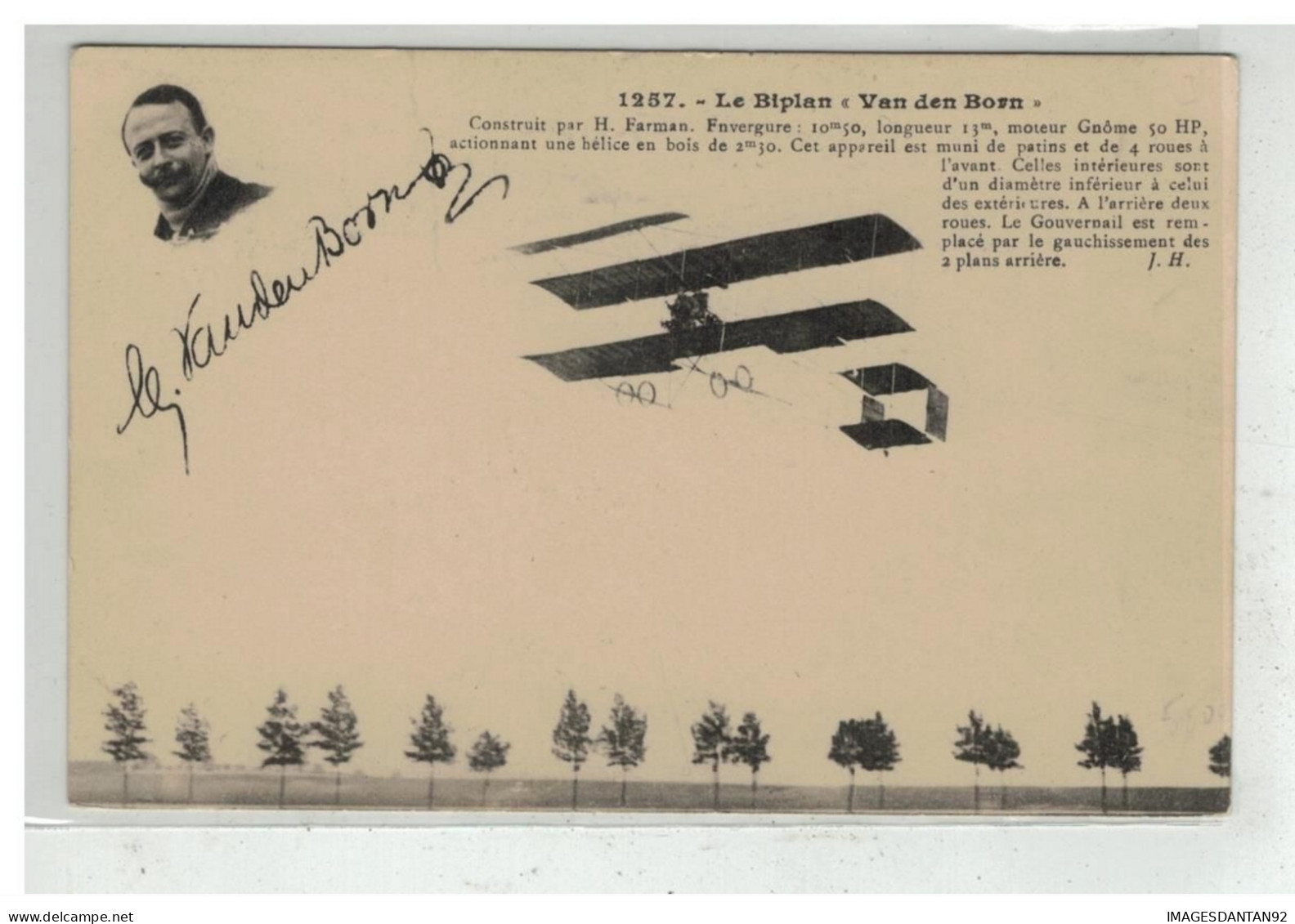 AVIATION #18334 AVION PLANE LE BIPLAN VAN DEN BORN CONSTRUIT PAR FARMAN - ....-1914: Precursori