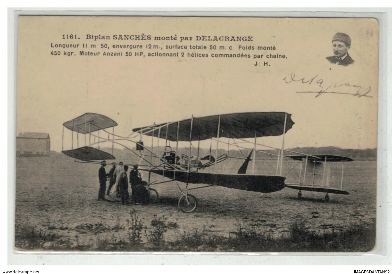 AVIATION #18182 AVION PLANE BIPLAN SANCHES MONTE PAR DELAGRANGE - ....-1914: Precursores