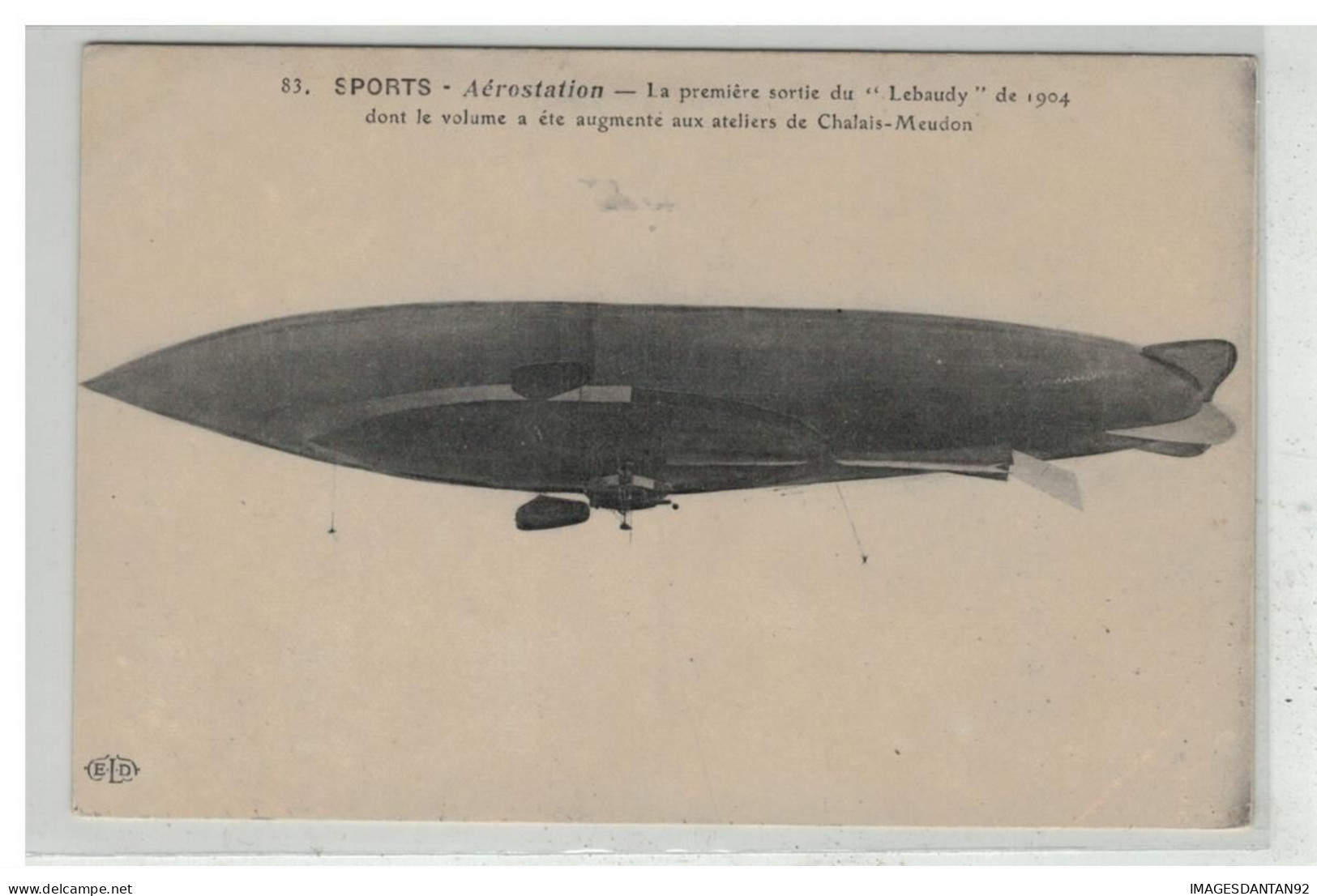 AVIATION #18163 BALLON DIRIGEABLE AEROSTATION 1ERE SORTIE DU LEBAUDY EN 1904 ATELIERS CHALAIS MEUDON - Dirigeables