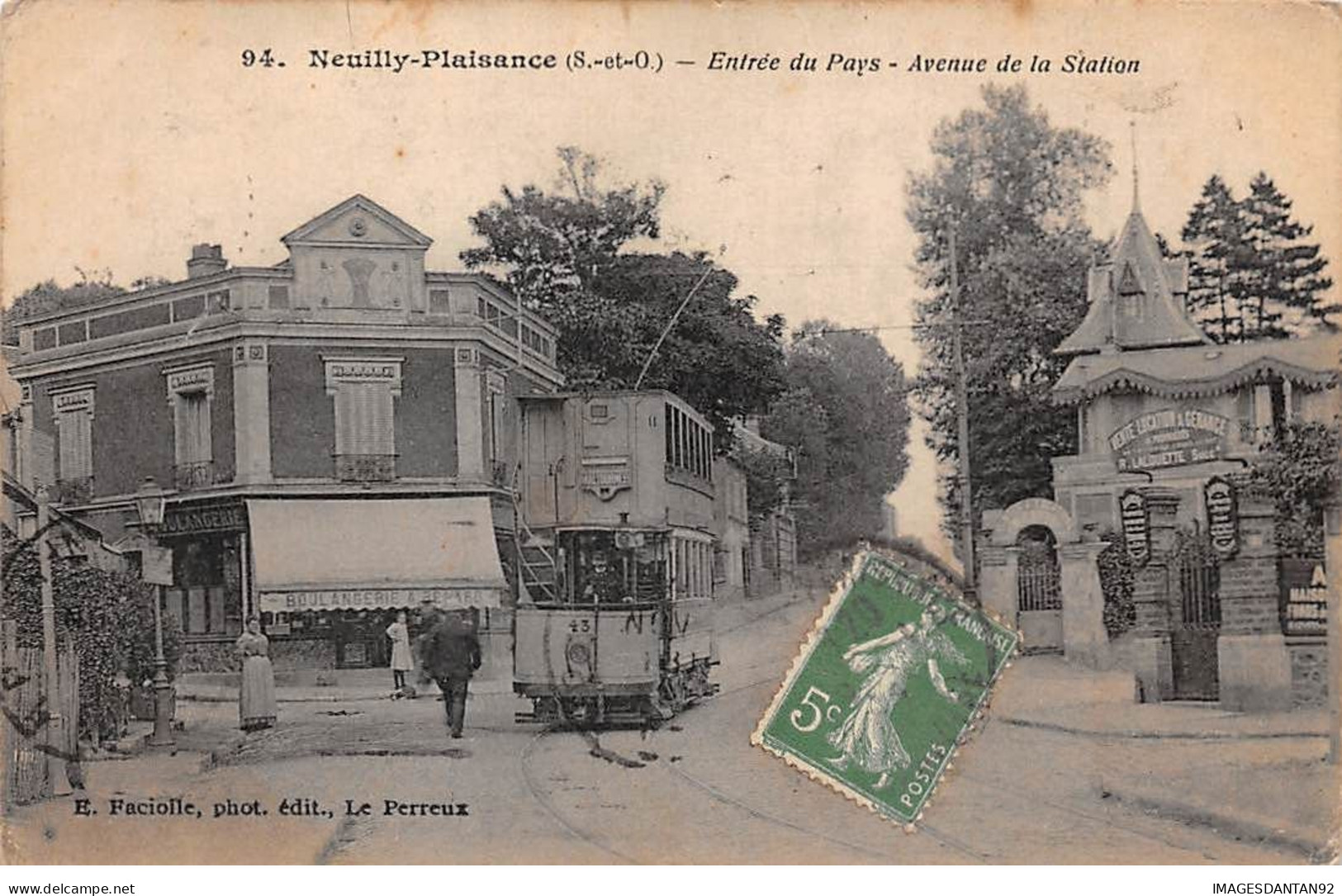 93 NEUILLY PLAISANCE #19933 ENTREE DU PAYS AVENUE DE LA STATION TRAMWAY - Neuilly Plaisance
