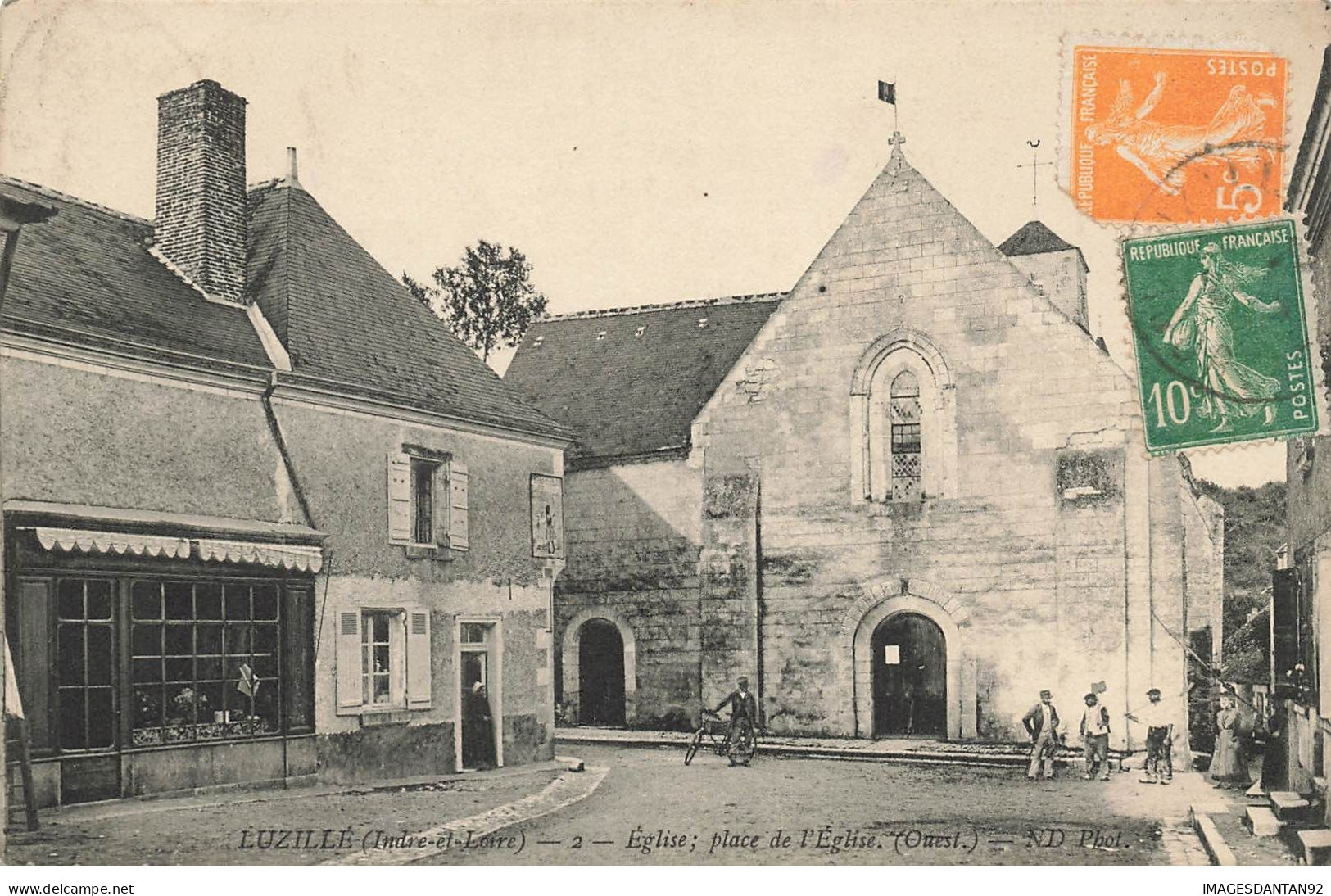 37 LUZILLE #21386 PLACE DE L EGLISE OUEST COMMERCES - Other & Unclassified