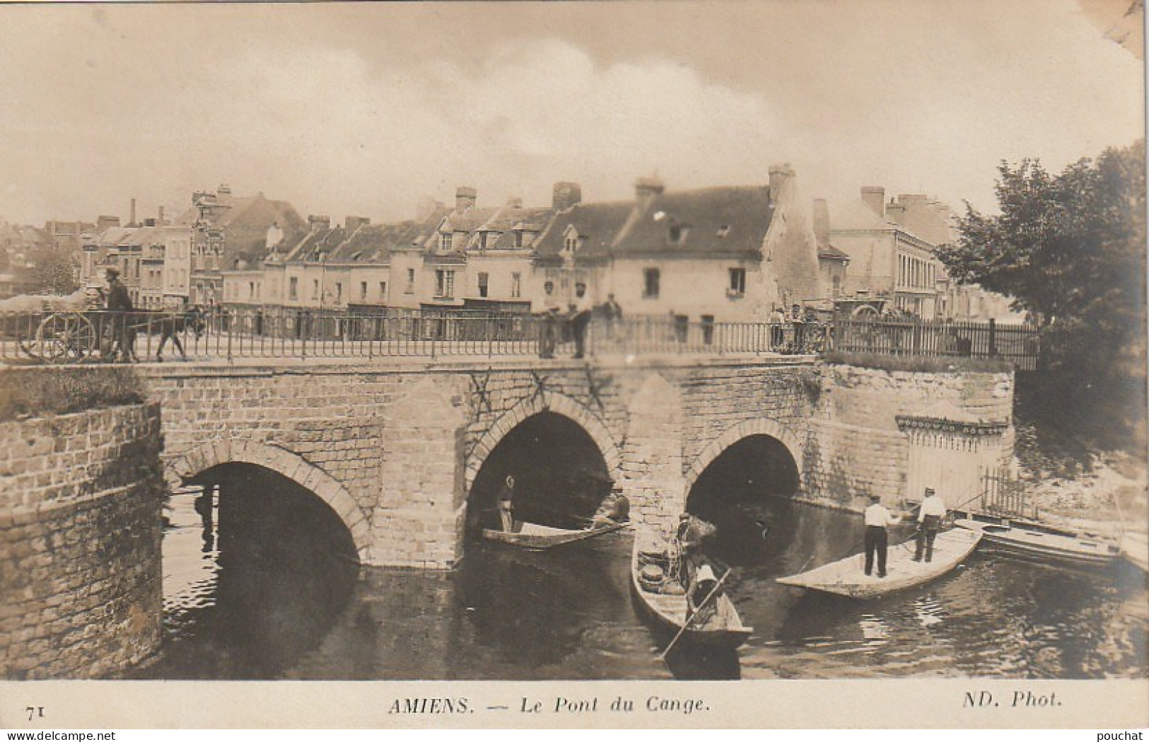 XXX -(80) AMIENS - LE PONT DU CANGE - ANIMATION - PASSEURS - 2 SCANS - Amiens