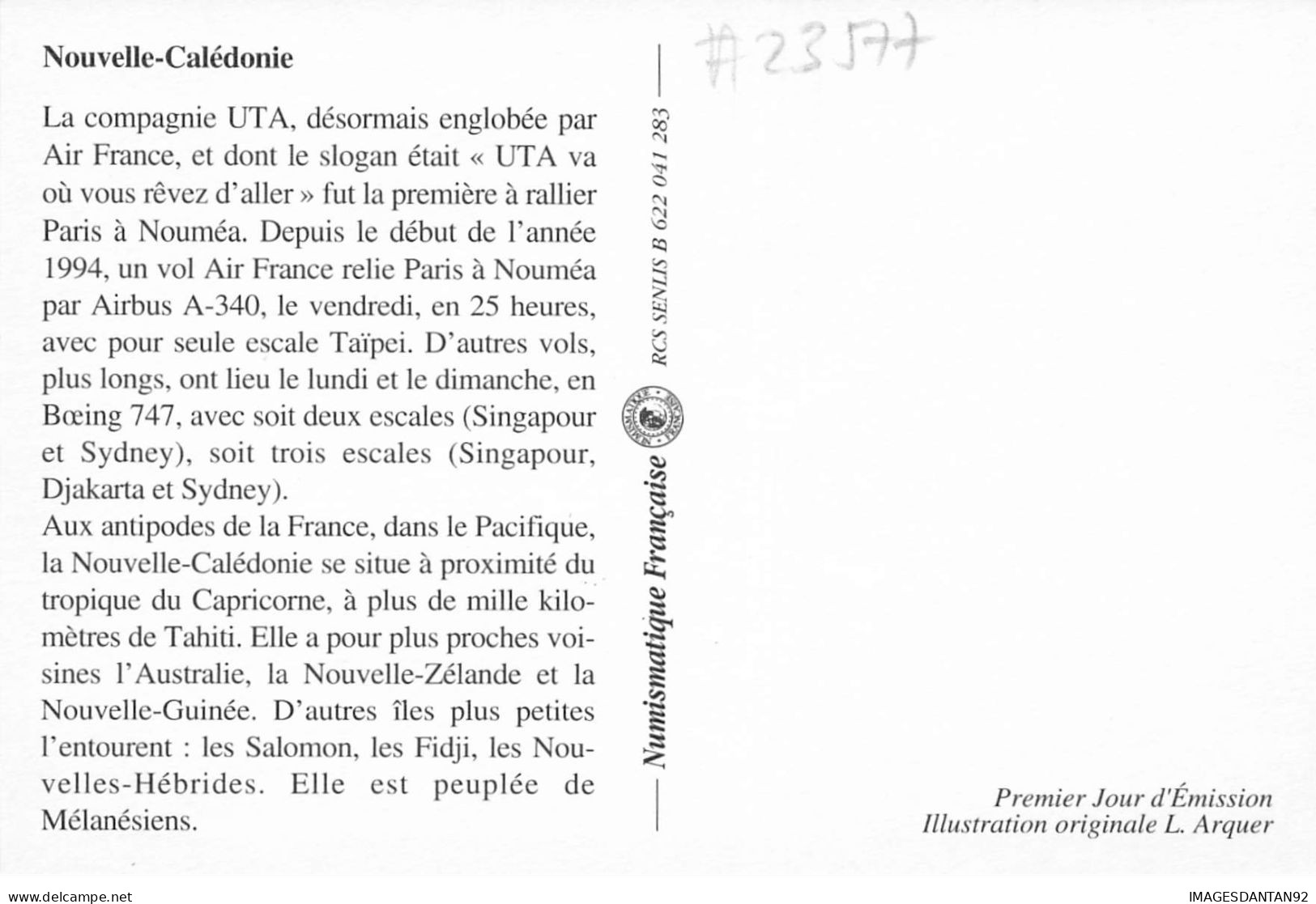 CARTE MAXIMUM #23577 NOUVELLE CALEDONIE NOUMEA 1994 1ERE LIAISON PARIS NOUMEA AIRBUS A340 TONTOUTA AERODROME AIR FRANCE - Maximumkarten
