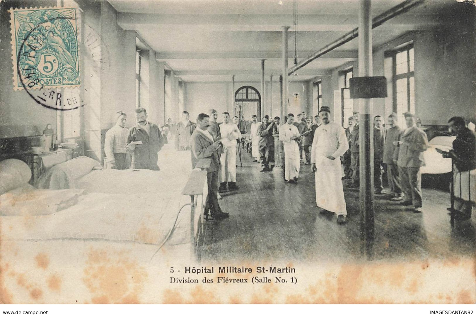 75 PARIS 10 #22630 HOPITAL MILITAIRE ST MARTIN DIVISION DES FIEVREUX - Salud, Hospitales