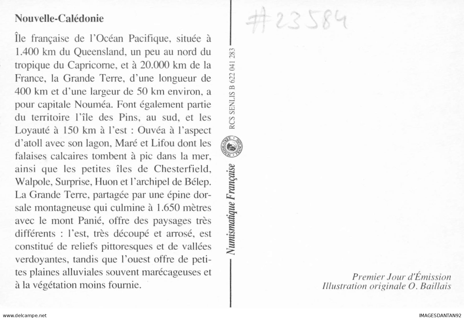 CARTE MAXIMUM #23584 NOUVELLE CALEDONIE NOUMEA 1993 REGION DE MALABOU - Maximum Cards
