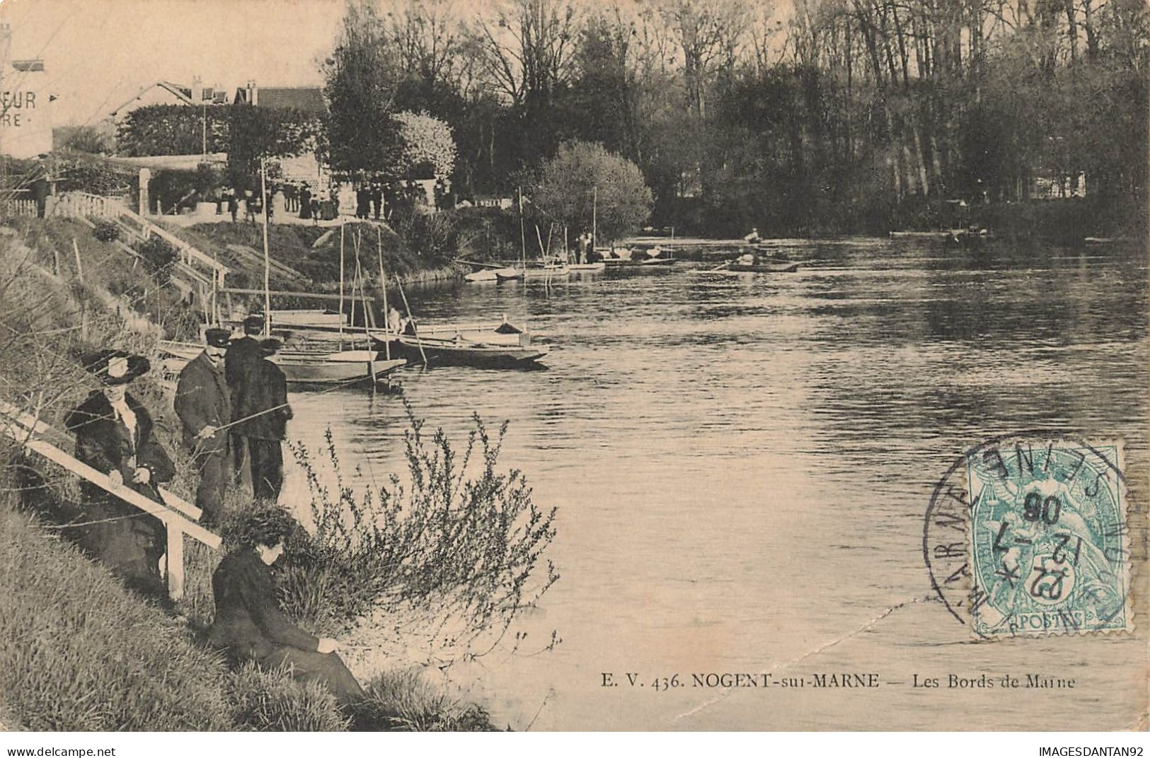 94 NOGENT SUR MARNE #21933 BORDS DE MARNE PECHE PECHEUR BARQUES CANOTS - Nogent Sur Marne