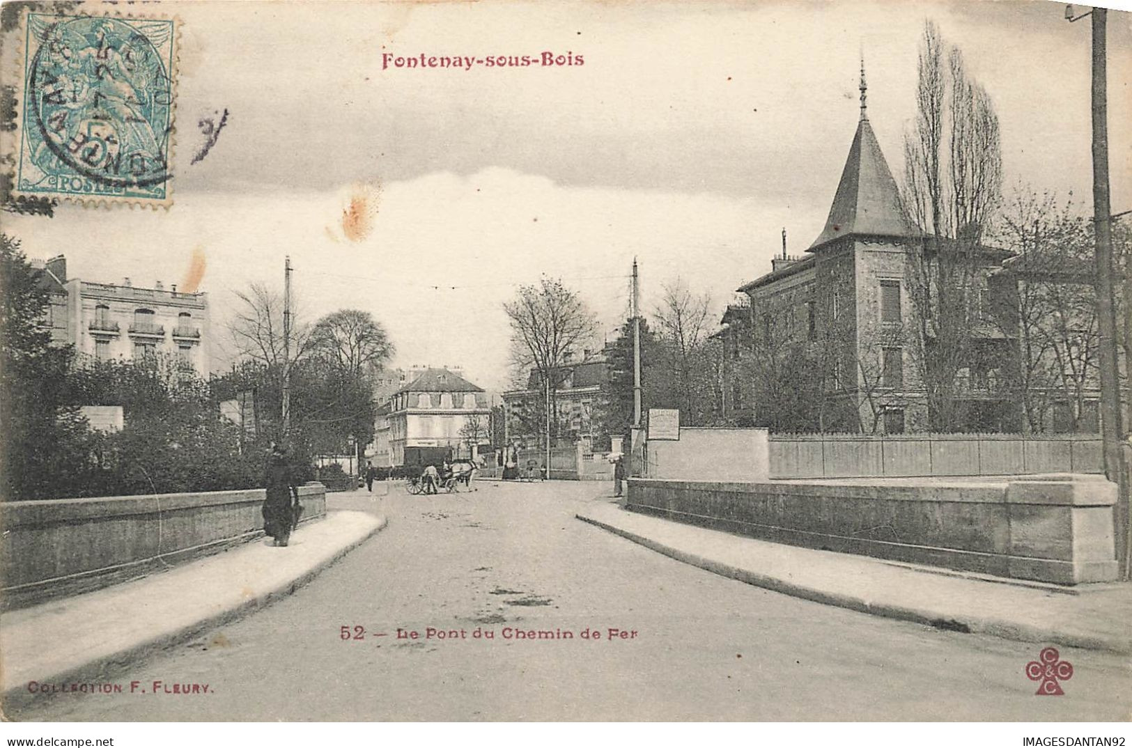 94 FONTENAY SOUS BOIS #21921 PONT CHEMIN DE FER ATTELAGE CHEVAL - Fontenay Sous Bois