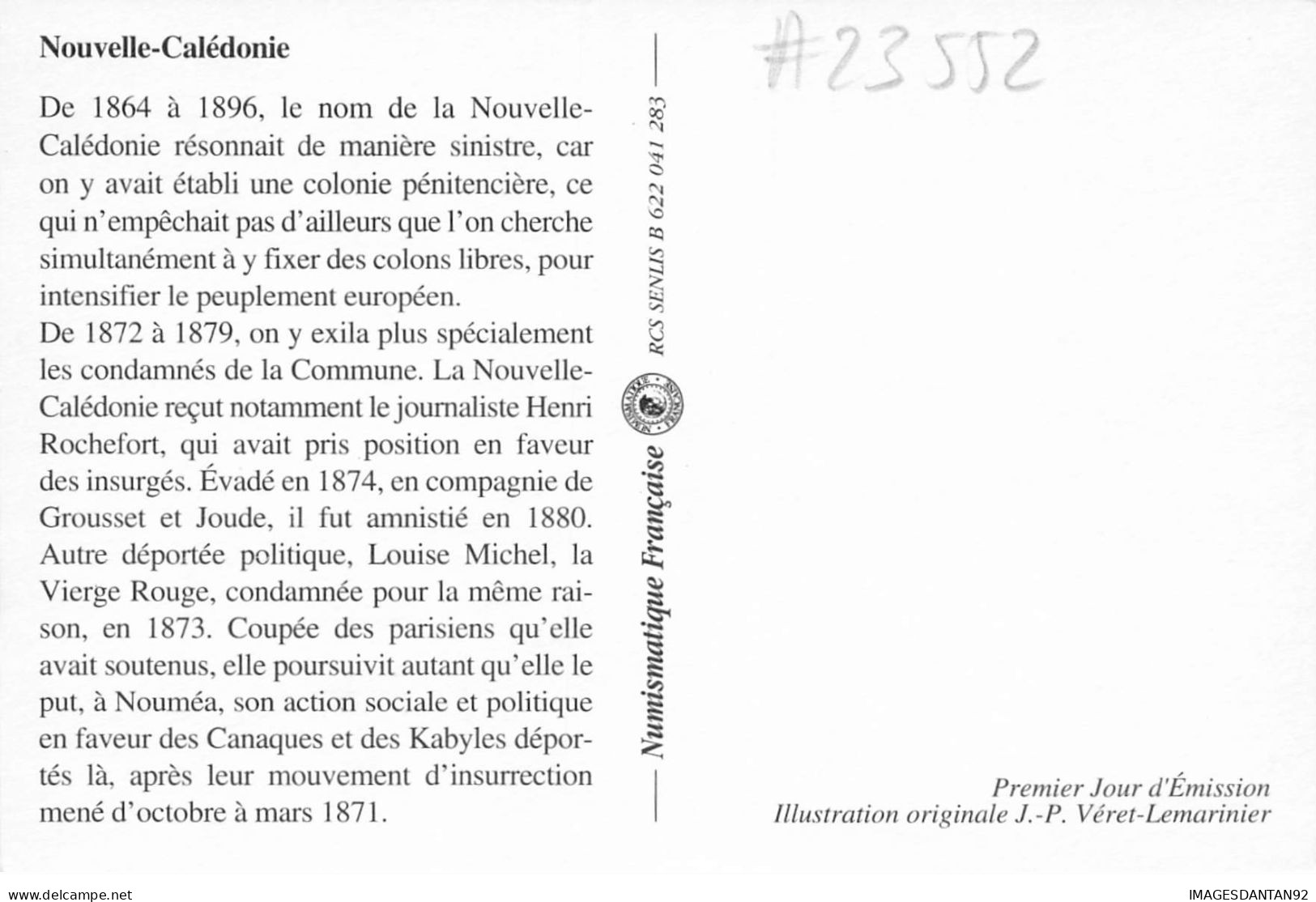 CARTE MAXIMUM #23552 NOUVELLE CALEDONIE NOUMEA 1994 LES DIRECTIONS OPT - Maximumkarten