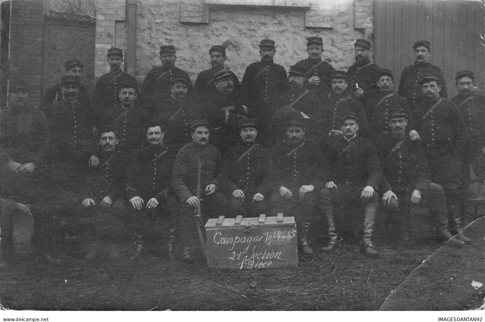 MILITAIRE #23094 REGIMENT MILITAIRE 21 EME SECTION 1 ERE PIECE CAMPAGNE 1914/1918 CARTE PHOTO - Regimenten