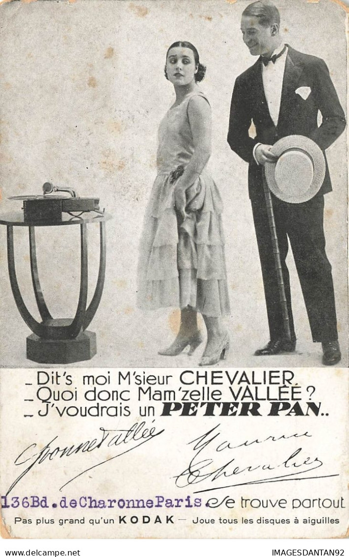 PUBLICITE #23076 JE VOUDRAIS UN PETER PAN TOURNE DISQUE KODAK APPAREIL PHOTO BOULEVARD CHARONNE PARIS - Publicidad