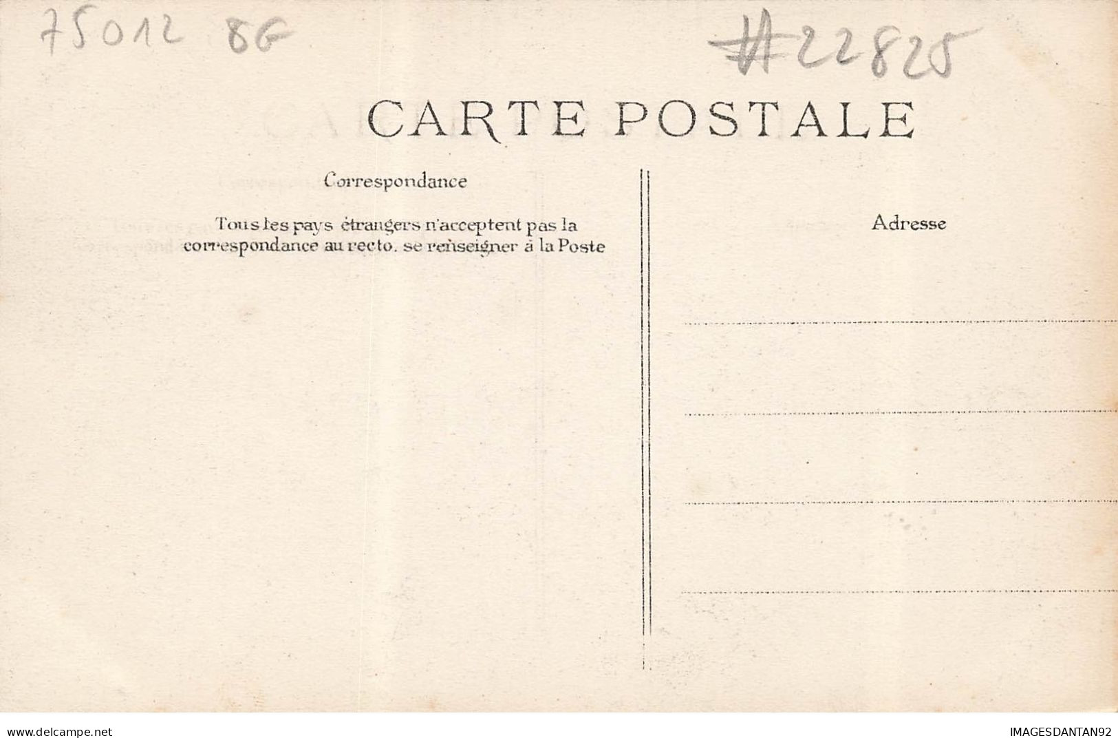 75 PARIS 12 #22825 CRUE DE LA SEINE INONDATIONS 1910 CANOT DE SECOURS MARINS DE L ETAT COMMERCE VINS - Überschwemmung 1910