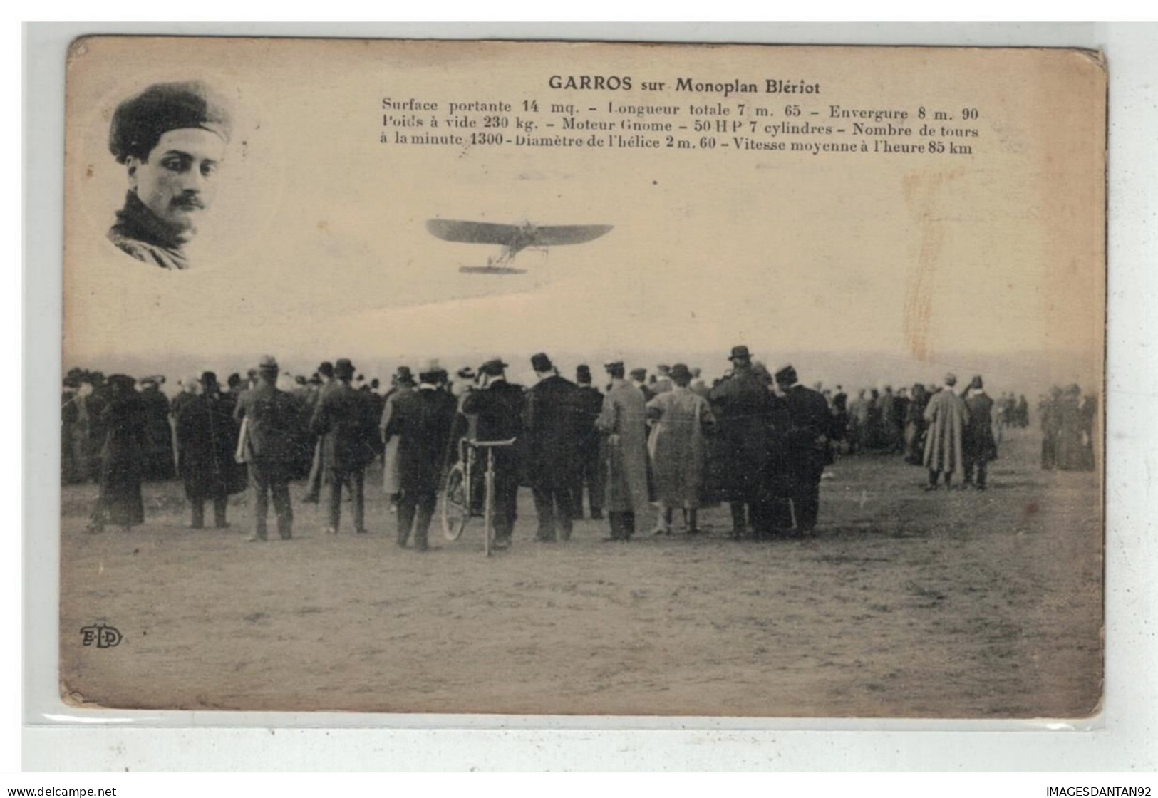 AVIATION #18266 AVION PLANE GARROS SUR MONOPLAN BLERIOT - ....-1914: Vorläufer