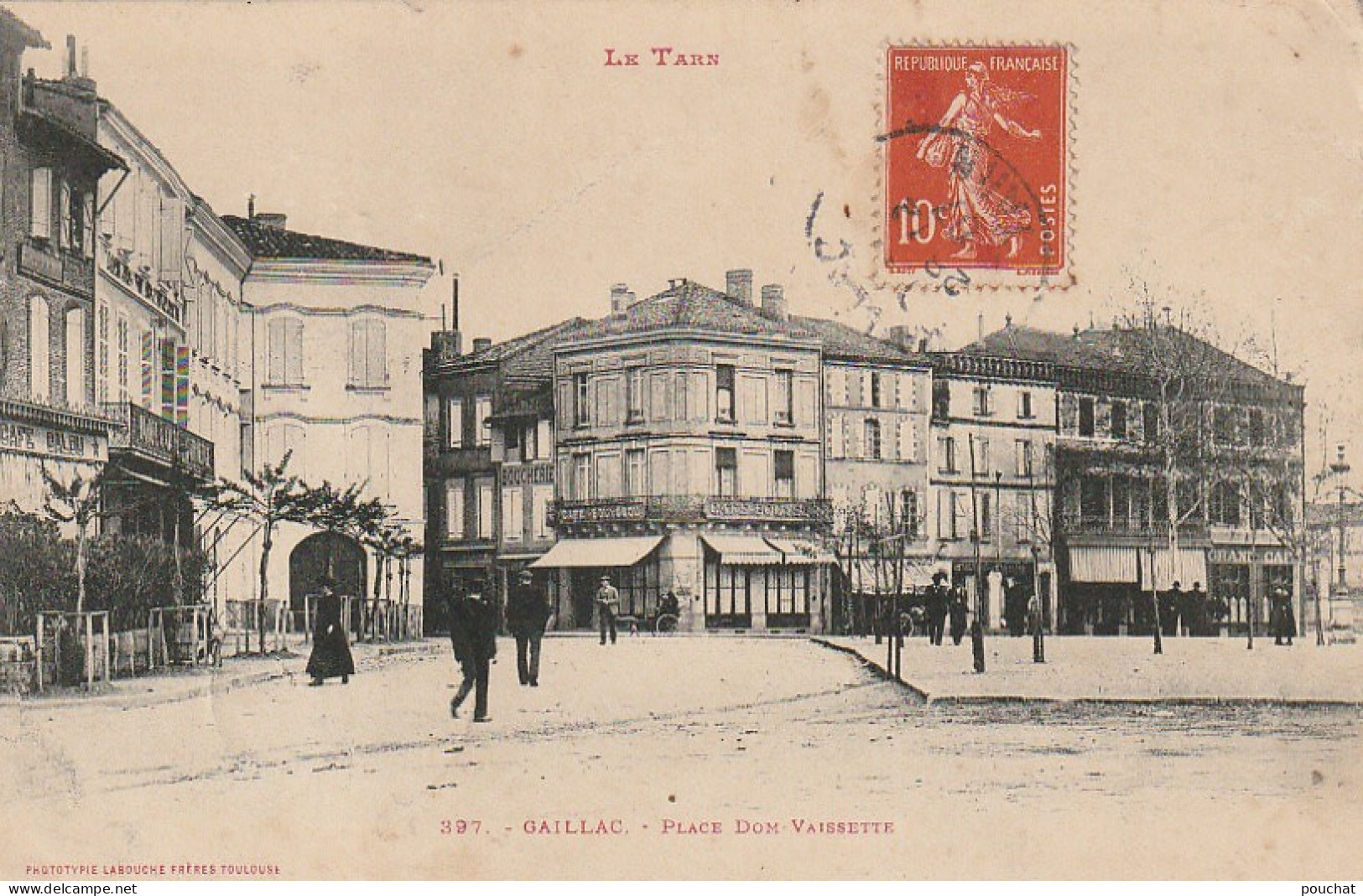 XXX -(81) GAILLAC - PLACE DOM VAISSETTE - ANIMATION - CAFES  - 2 SCANS - Gaillac