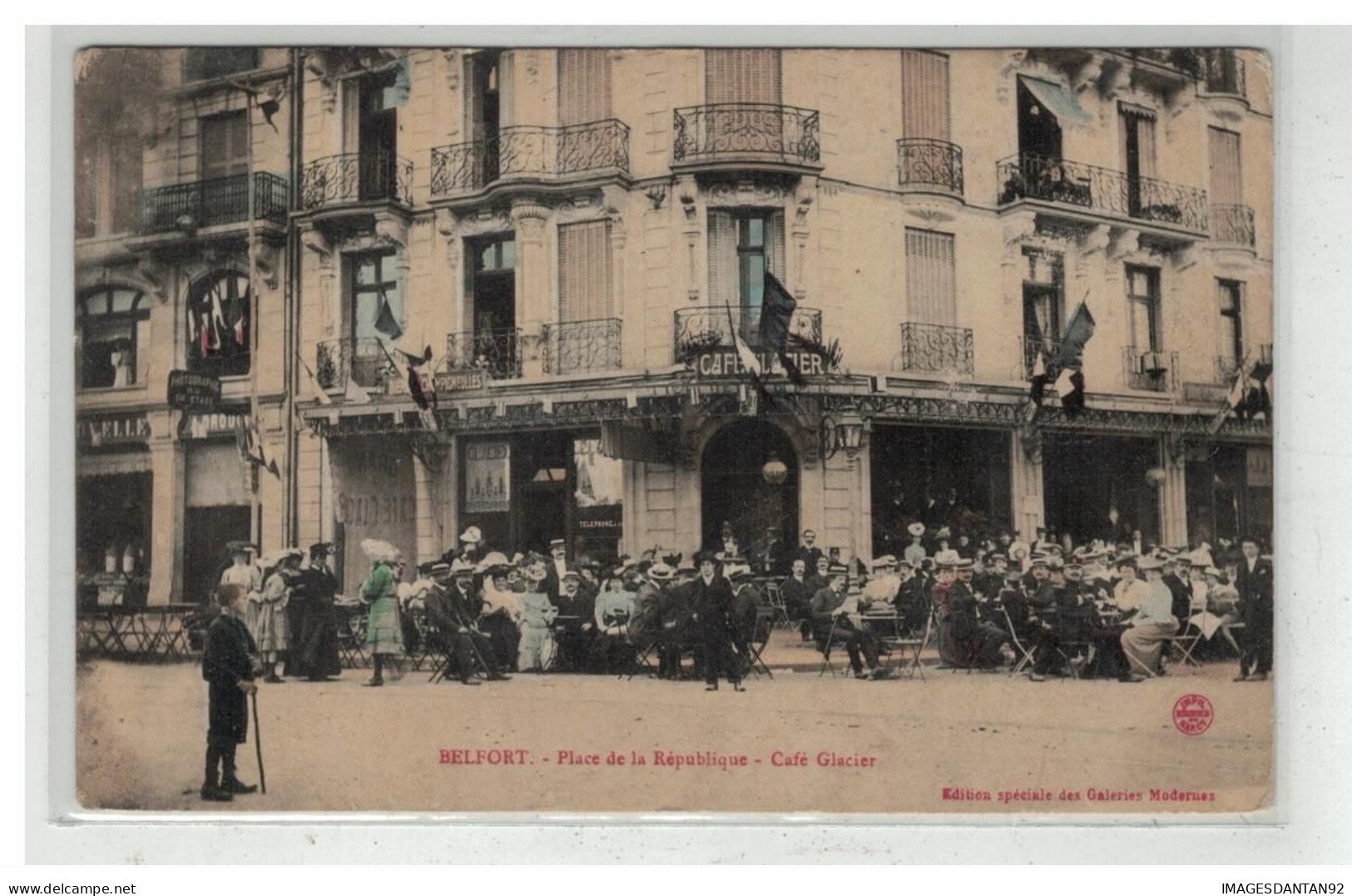 90 BELFORT #19302 PLACE DE LA REPUBLIQUE CAFE GLACIER - Belfort - Ciudad