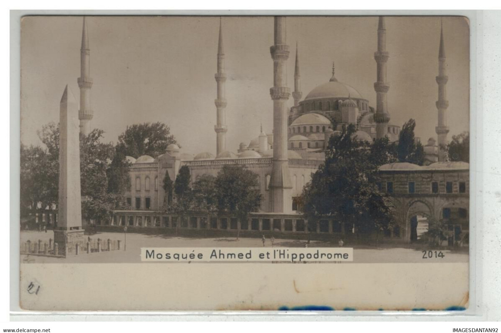 TURQUIE TURKEY #17916 CONSTANTINOPLE MOSQUEE AHMED ET HIPPODROME CARTE PHOTO - Turkey