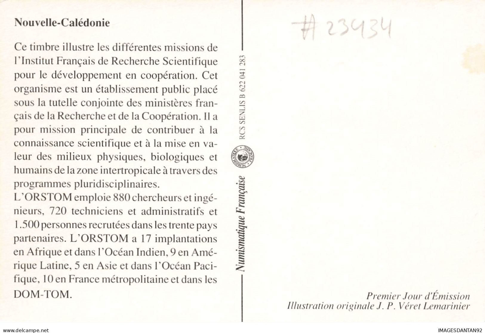 CARTE MAXIMUM #23434 NOUVELLE CALEDONIE NOUMEA 1991 LA RECHERCHE - Maximum Cards