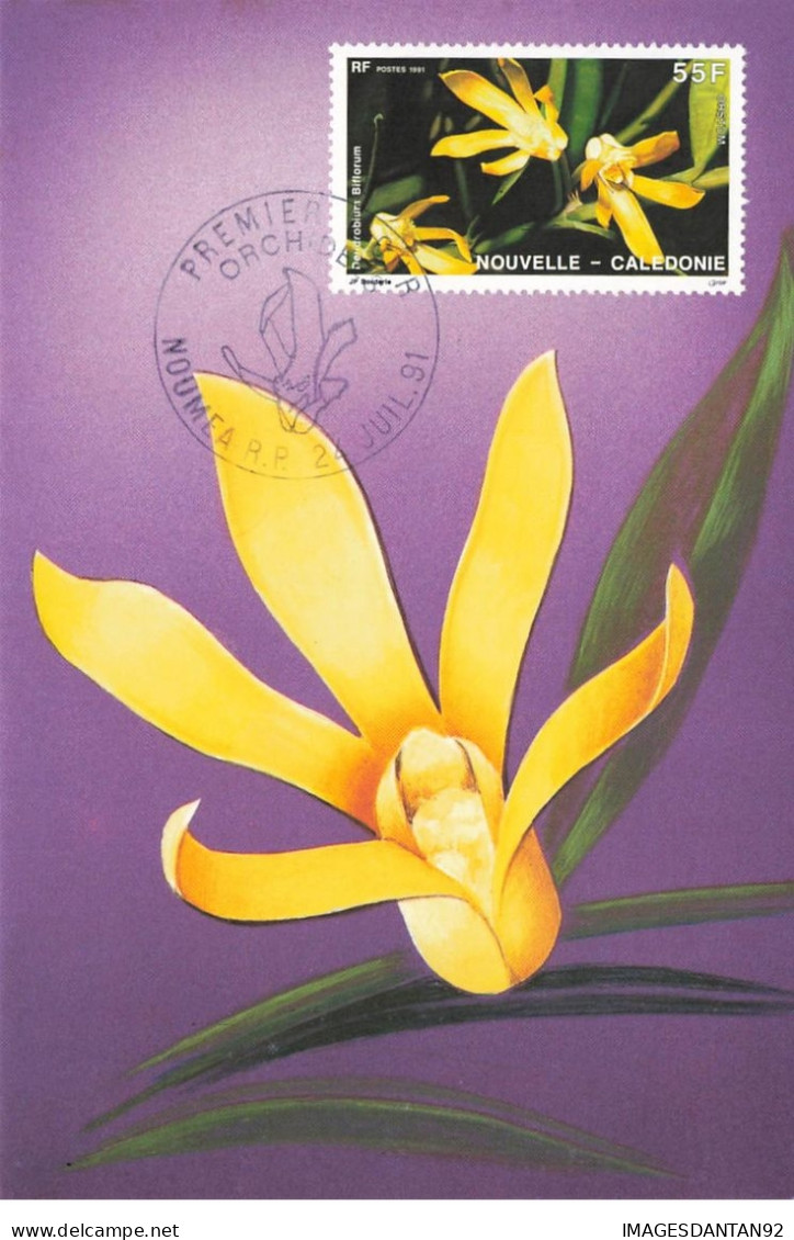 CARTE MAXIMUM #23392 NOUVELLE CALEDONIE NOUMEA 1991 ORCHIDEES - Cartes-maximum