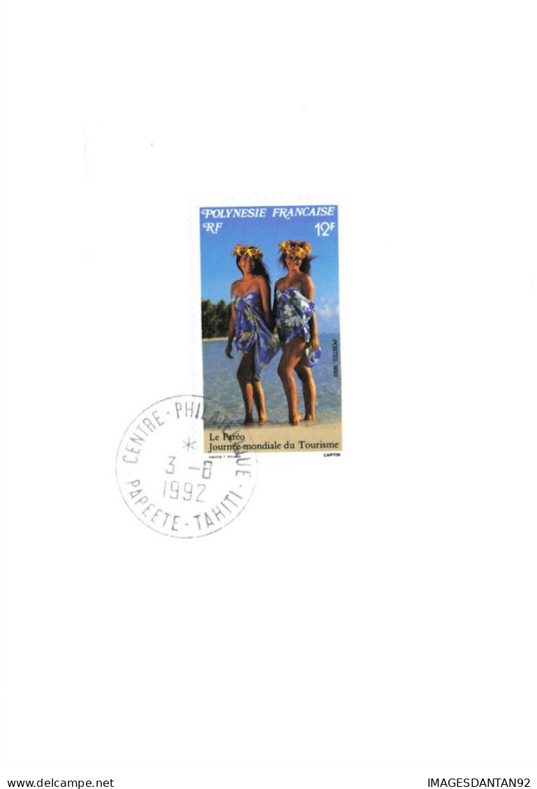 FDC #23723 POLYNESIE FRANCAISE PAPEETE 1992 CENTRE PHILATELIQUE TAHITI - Used Stamps