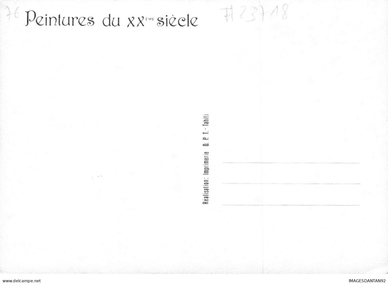 CARTE MAXIMUM #23718 POLYNESIE FRANCAISE PAPEETE 1983 PEINTURES 20 EME SIECLE ARRIVEE ESCORTEUR - Cartes-maximum