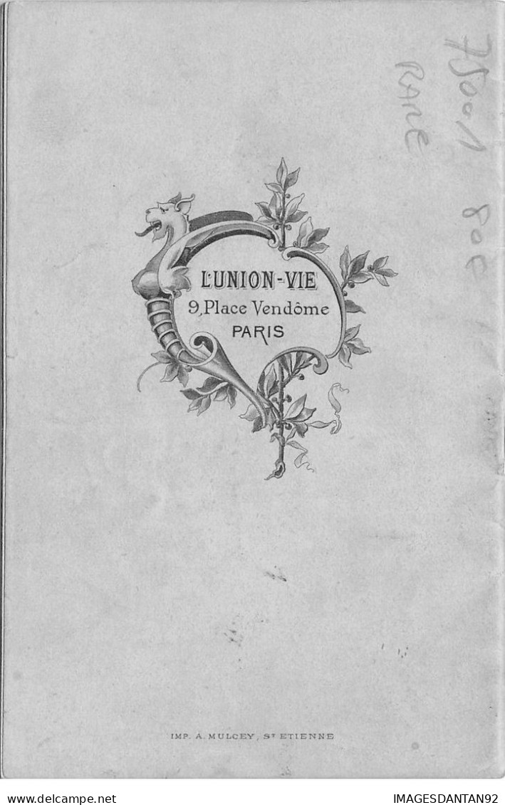 75001 PARIS #23379 UNION VIE 9 PLACE VENDOME CALENDRIER AGENDA MEMENTO 1903 GRAVURE PUBLICITE COMPAGNIE ASSURANCE - District 01