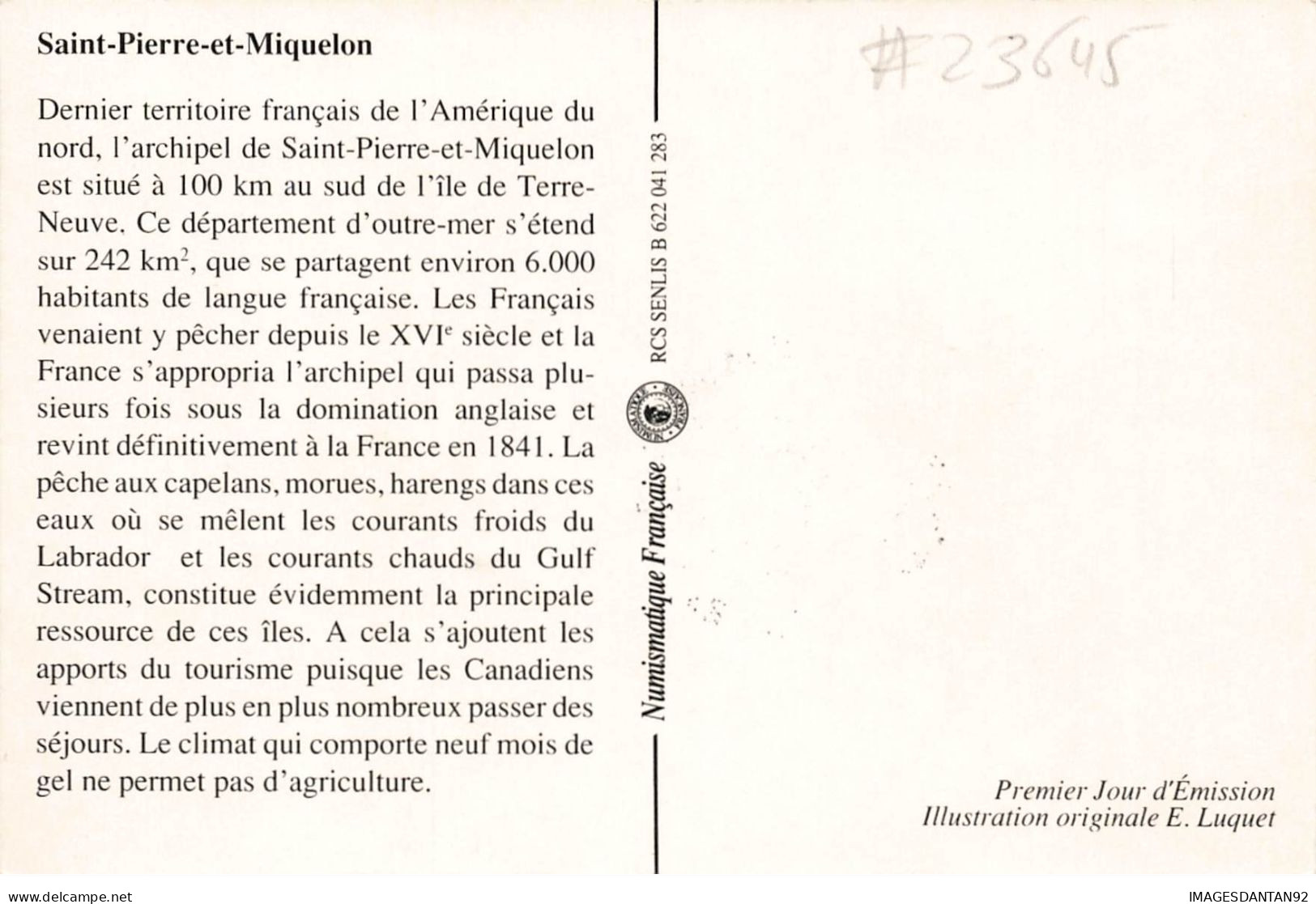 CARTE MAXIMUM #23645 SAINT PIERRE ET MIQUELON 1992 LES PHARES PHARE DU FEU ROUGE - Maximum Cards