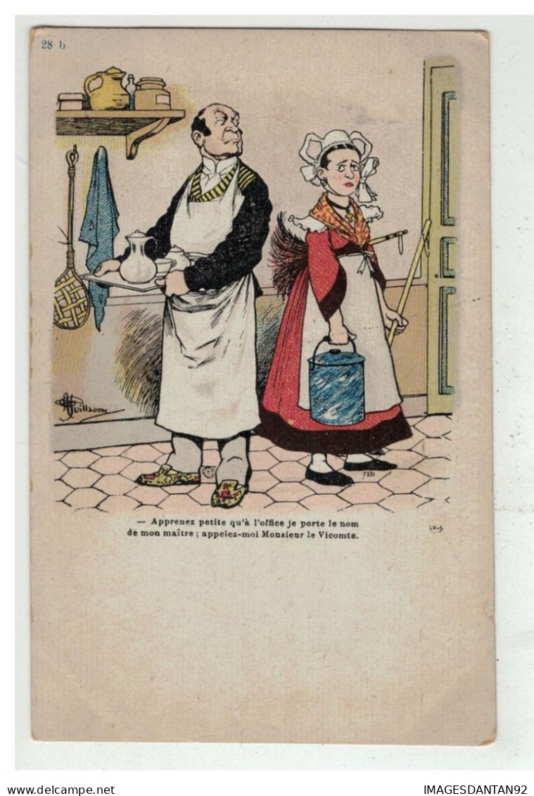 ILLUSTRATEUR GUILLAUME #17042 APPRENEZ PETITE QU A L OFFICE JE PORTE .....  PUBLICITE LES TIMBRES DE L ANJOU AU DOS - Guillaume