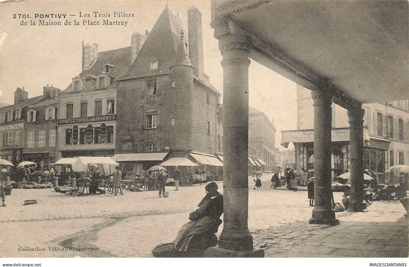 56 PONTIVY #21408 LES TROIS PILIERS MAISON PLACE MARTRAY - Pontivy