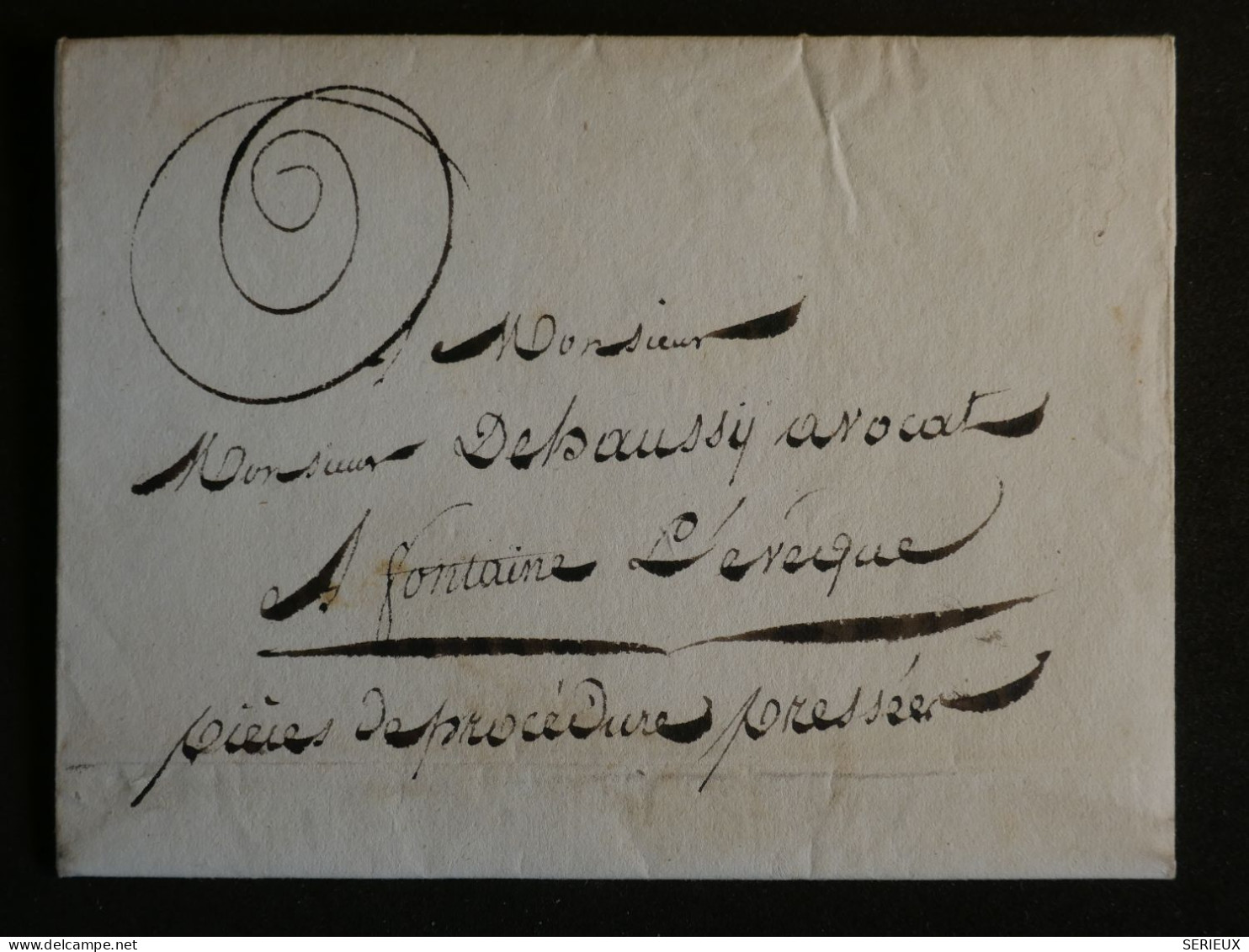 DN19 BELGIQUE   LETTRE PRESSEE  RR 1834  CHARLEROY A FONTAINE L EVEQUE  FRANCE +C. CIRE + AFF. INTERESSANT +++ - 1830-1849 (Onafhankelijk België)