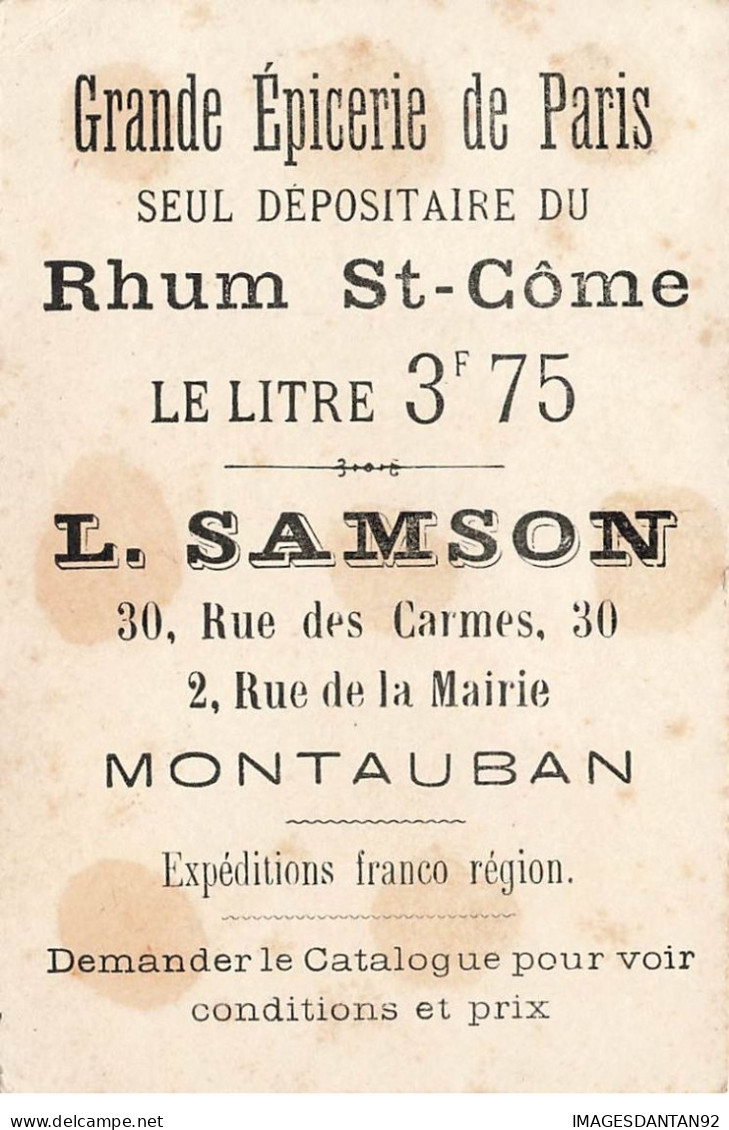 CHOCOLAT SAMSON RHUM SAINT COME MONTAUBAN LE COP ET LA PERLE - Other & Unclassified