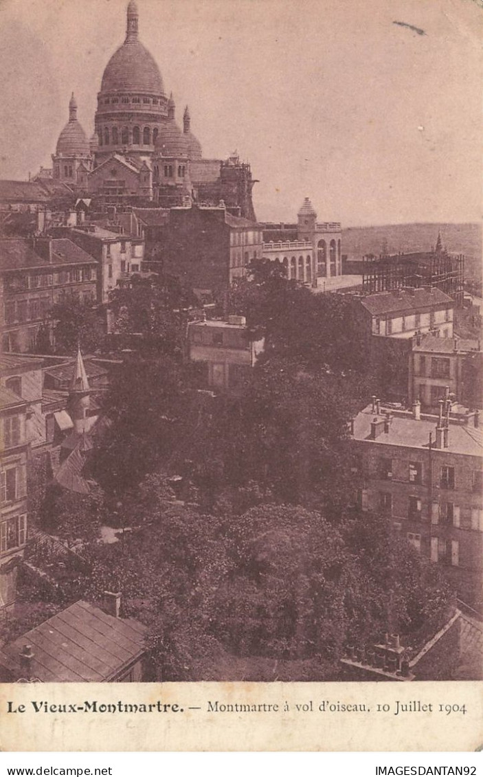 75 PARIS 18 #22681 VIEUX MONTMARTRE VUE AERIENNE SACRE COEUR - Paris (18)