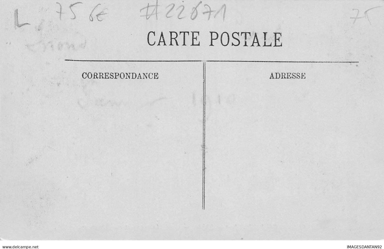 75 PARIS #22671 INONDATIONS 1910 QUAI MALAQUAIS RUE BONAPARTE TABAC - Inondations De 1910