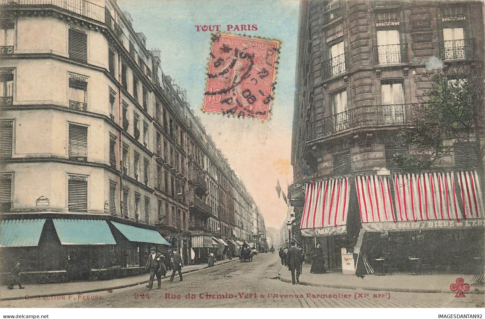 75 PARIS 11 #22672 RUE CHEMIN VERT A L AVENUE PARMENTIER CAFES COMMERCES - Arrondissement: 11