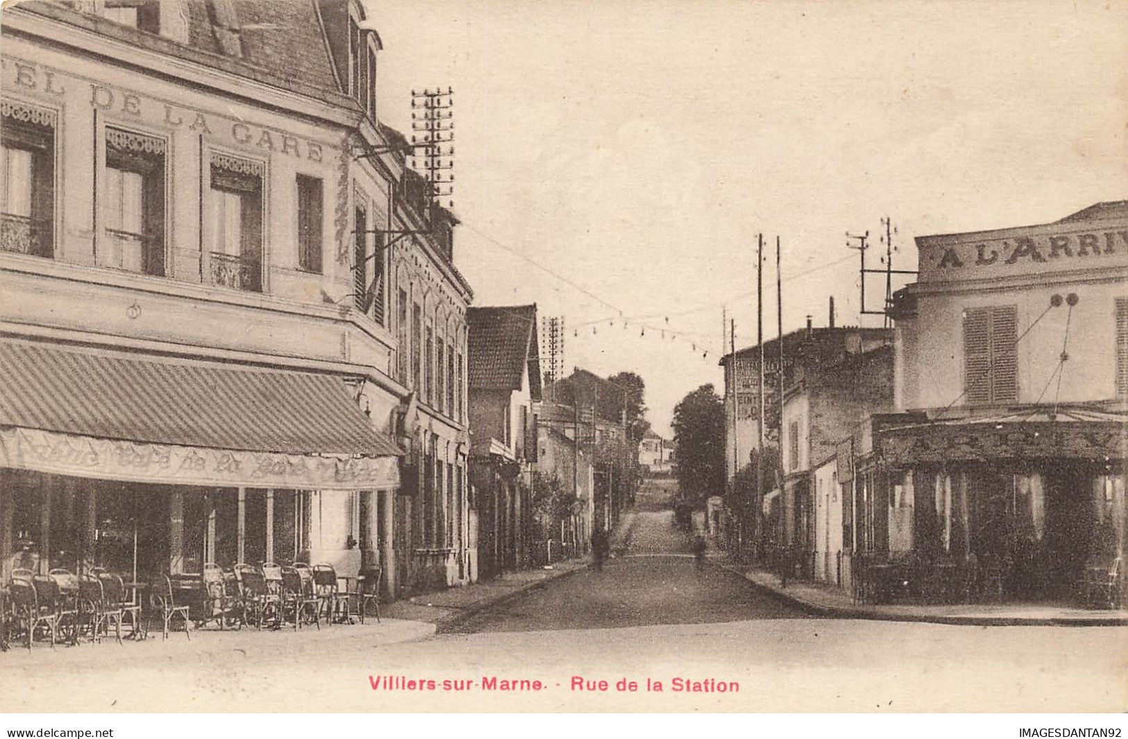 94 VILLIERS SUR MARNE #21980 RUE DE LA STATION HOTEL DE LA GARE CAFE A L ARRIVEE - Villiers Sur Marne