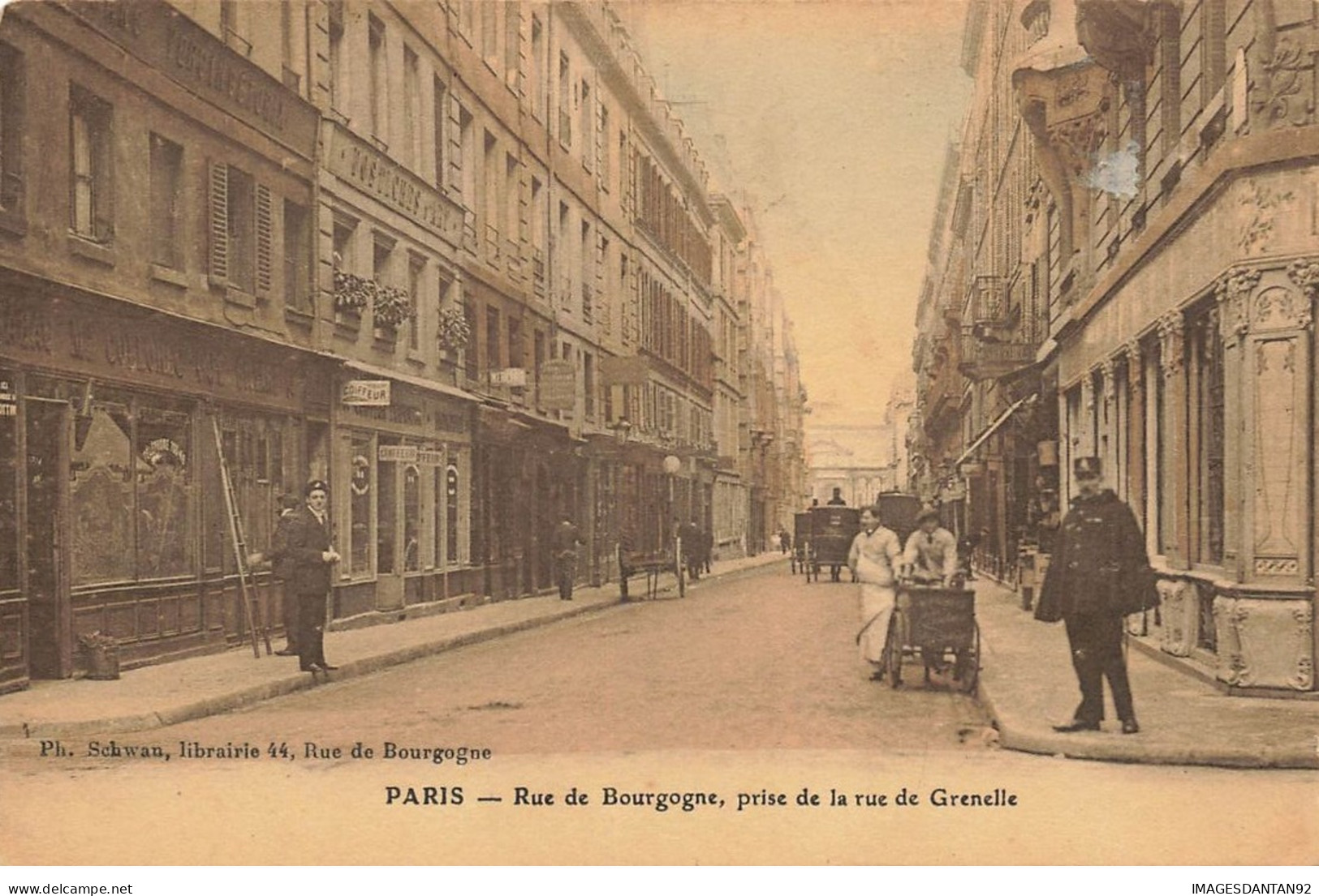 75 PARIS 07 #22647 RUE BOURGOGNE PRISE DE LA RUE GRENELLE COIFFEUR COMMERCES AGENT - Arrondissement: 07