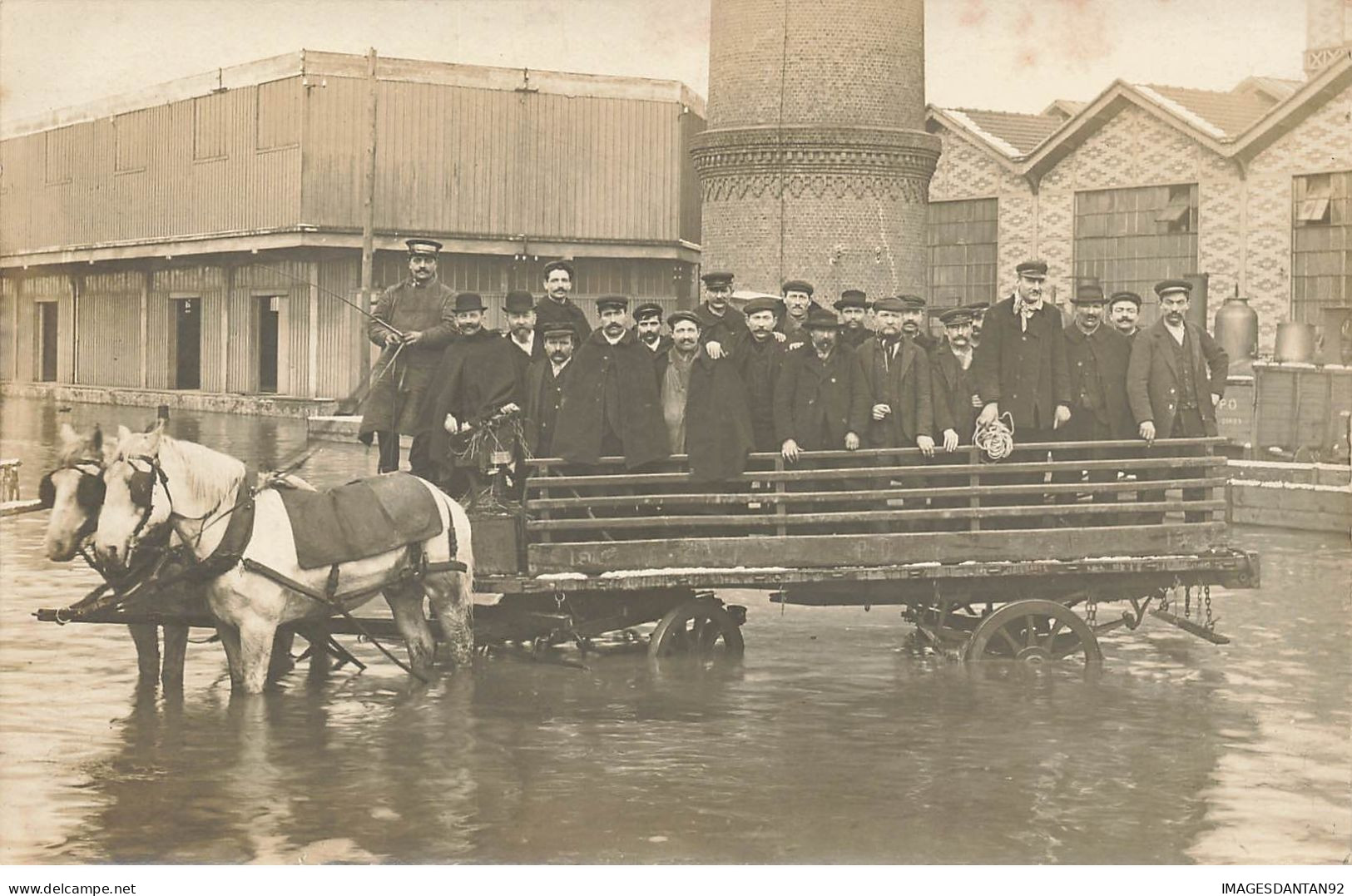 75013 PARIS #23042 INONDATIONS DE PARIS IVRY 1910 LOT DE 9 CARTES PHOTOS