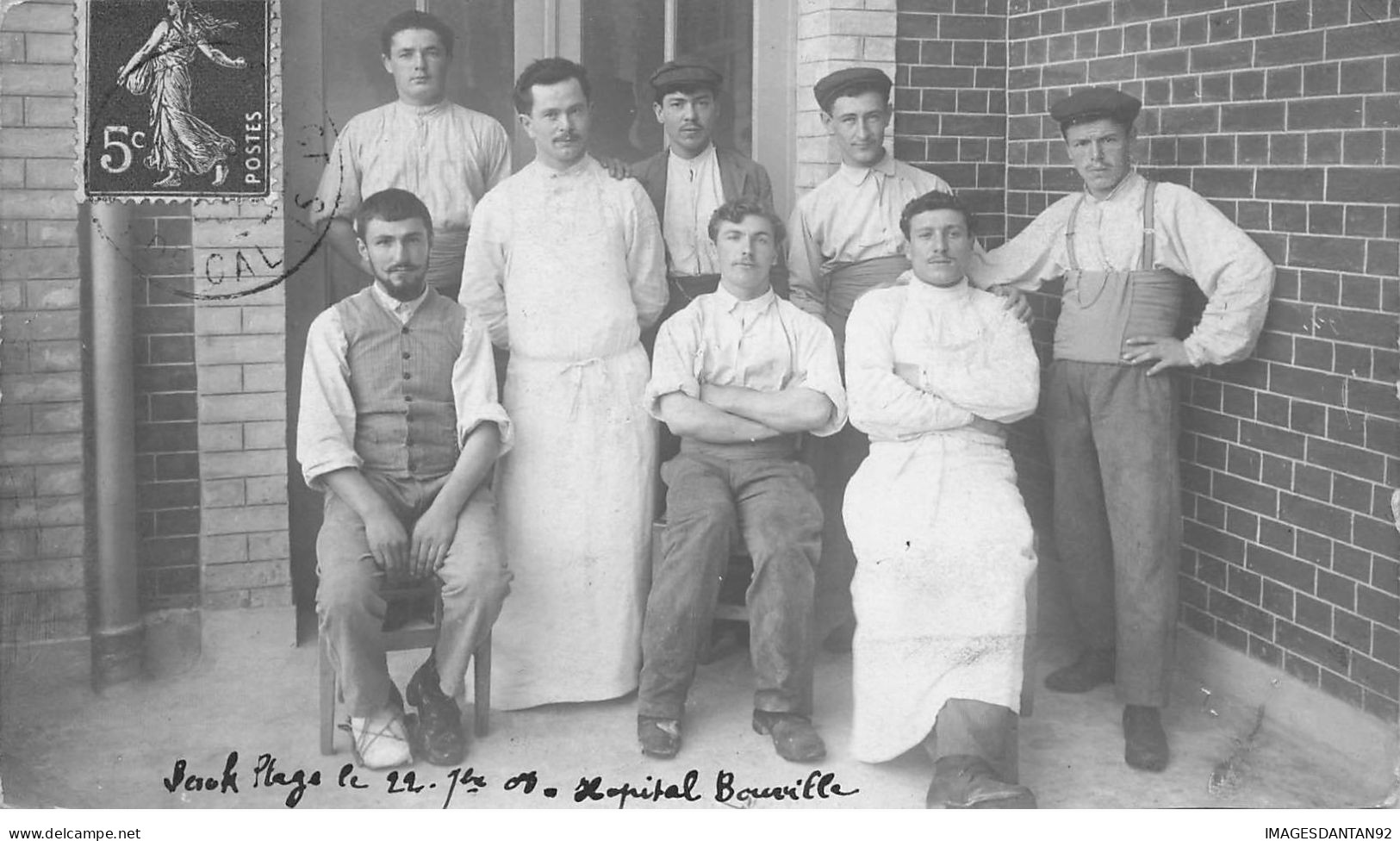 62 BERCK PLAGE #27336 HOPITAL BOUVILLE CARTE PHOTO 1908 - Berck