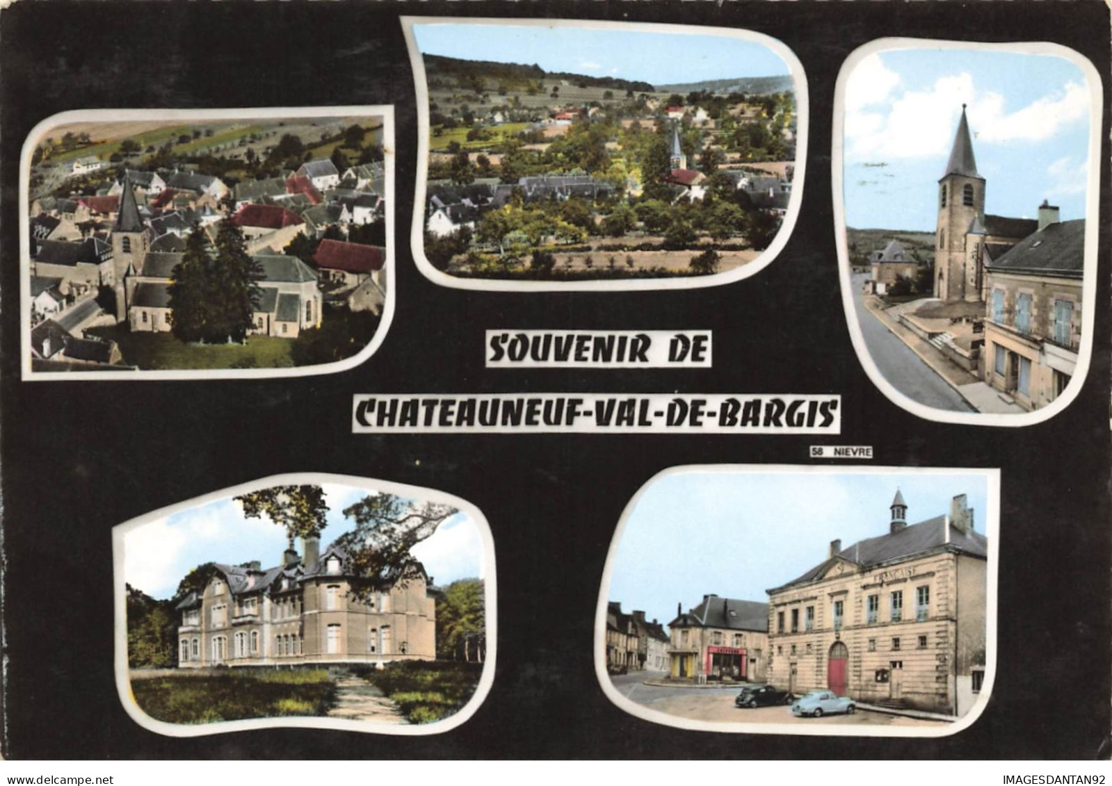 58 CHATEAUNEUF VAL DE BARGIS #27653 VUE AERIENNE MULTIPLES MAIRIE CHATEAU EGLISE PLACE - Other & Unclassified