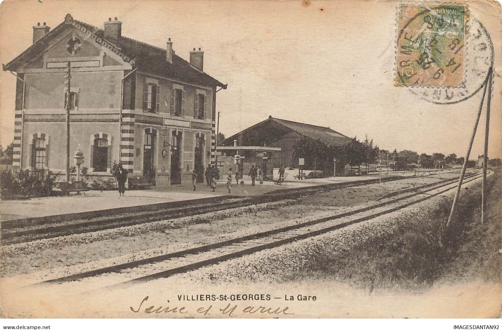 77 VILLIERS ST GEORGES #23799  LA GARE QUAIS VOIE FERREE - Villiers Saint Georges