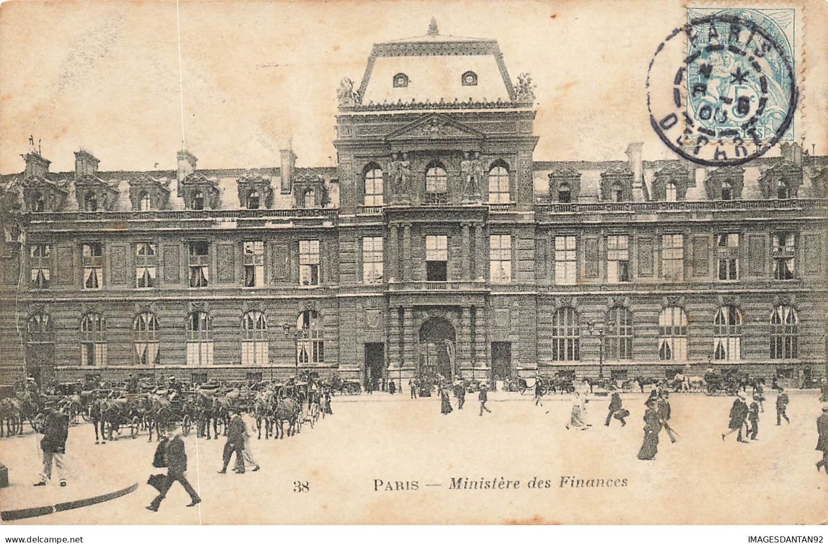75 PARIS #22810 MINISTERE DES FINANCES ATTELAGES CHEVAUX - Distrito: 01