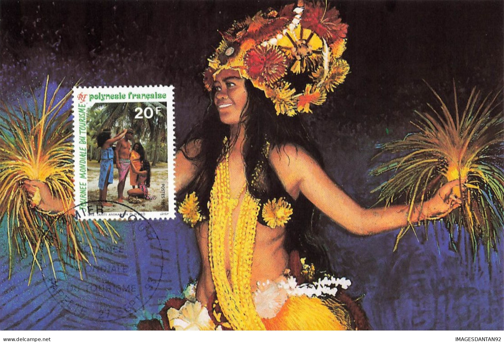 CARTE MAXIMUM #23511 POLYNESIE FRANCAISE PAPEETE 1993 JOURNEE MONDIALE TOURISME - Tarjetas – Máxima