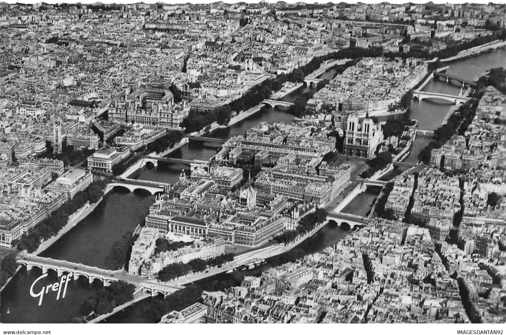 75 PARIS  #22802 VUE AERIENNE ILE DE LA CITE ILE ST LOUIS - Cartas Panorámicas