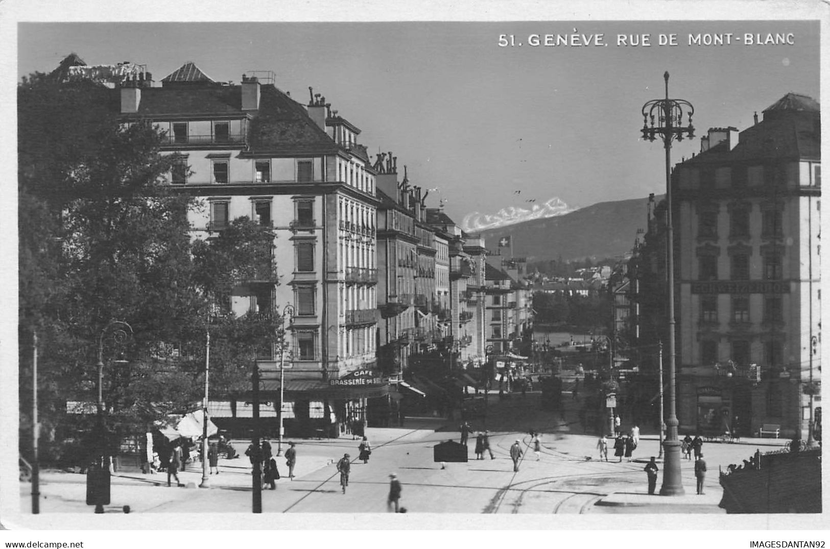 SUISSE #23043 GENEVE RUE DE MONT BLANC TRAMWAY - Genève