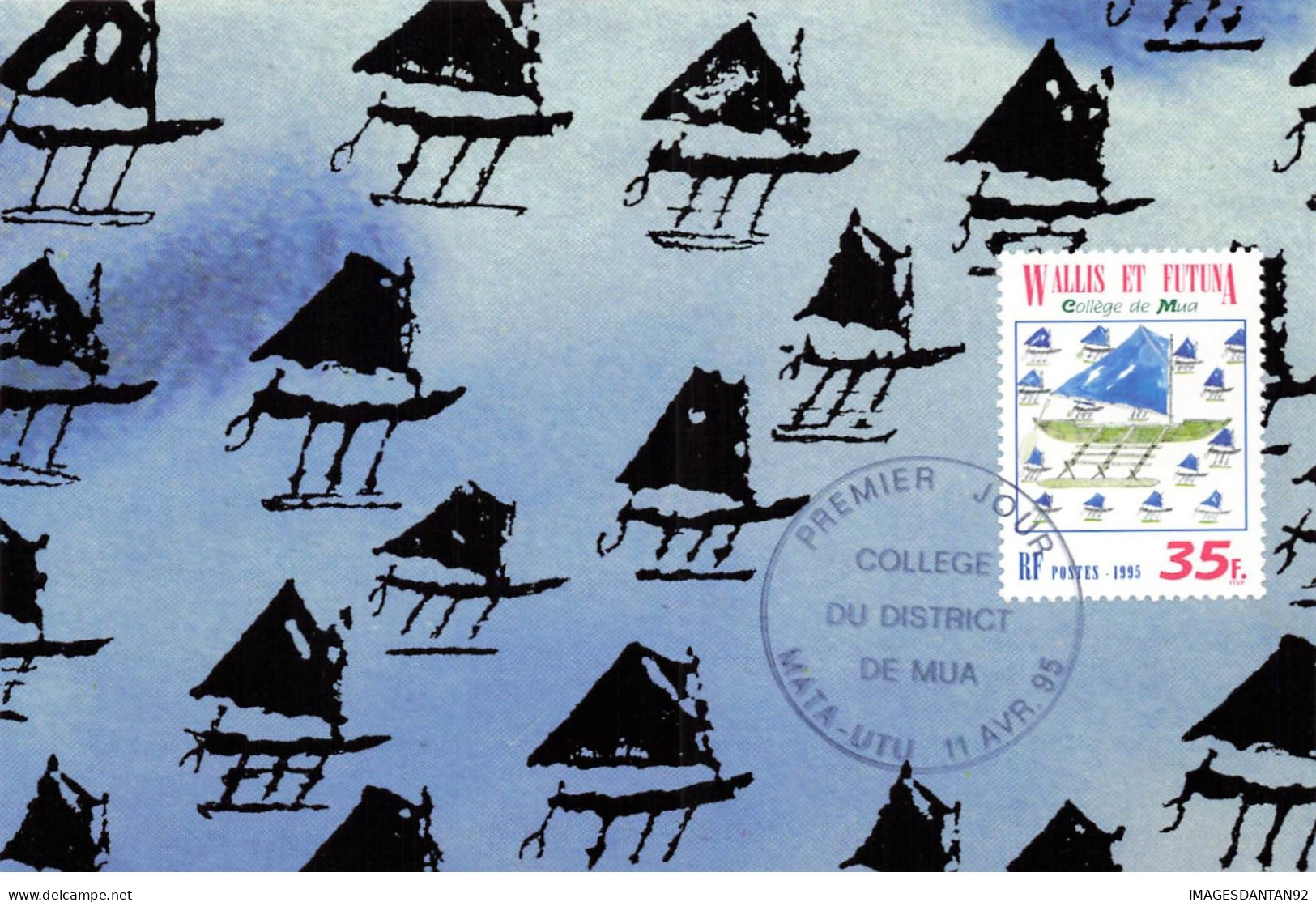 CARTE MAXIMUM #23495 WALLIS ET FUTUNA MATA UTU 1995 COLLEGE DE MUA - Tarjetas – Máxima