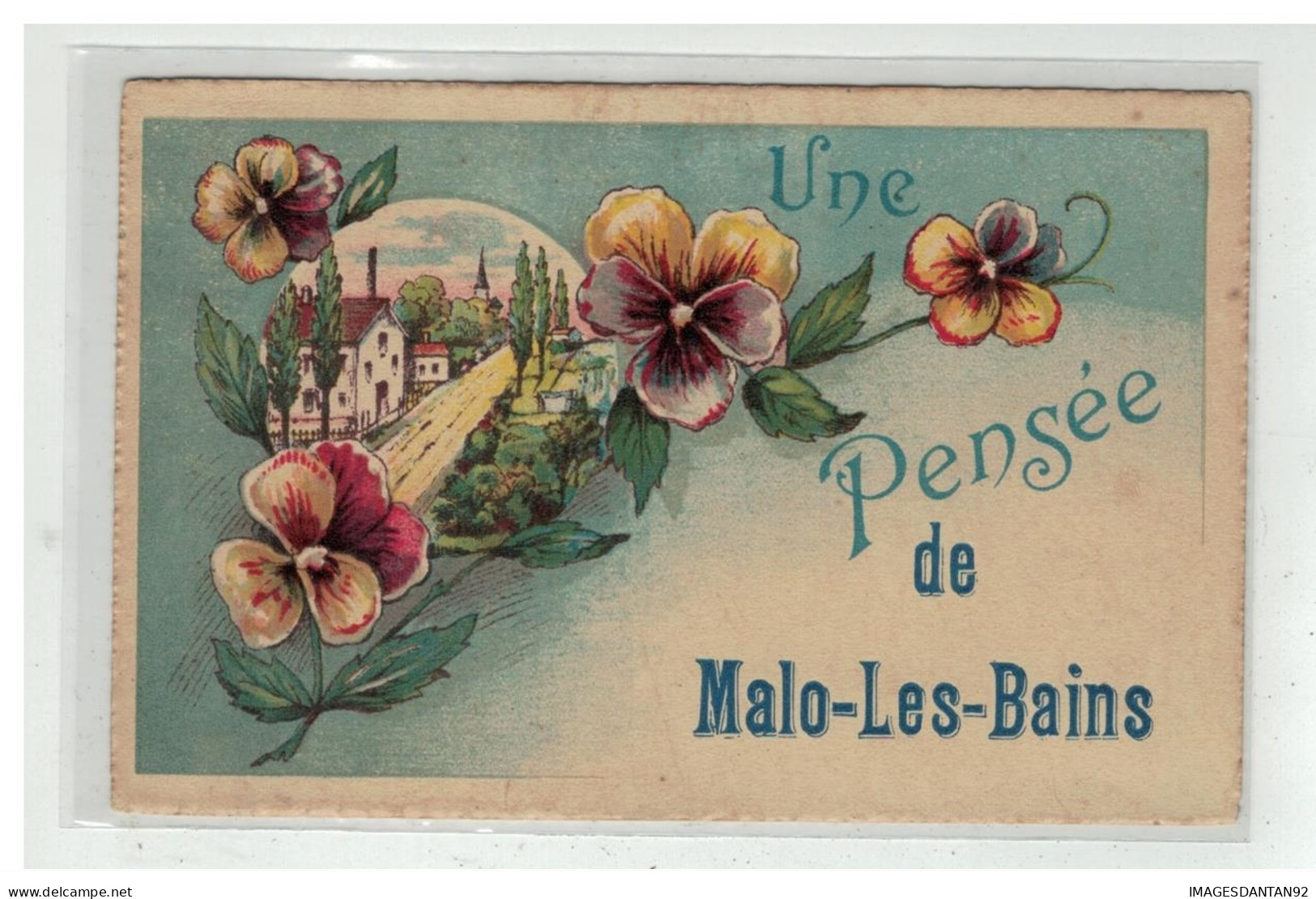 59 MALO LES BAINS UNE PENSEE DE .... FLEURS FANTAISIE - Malo Les Bains
