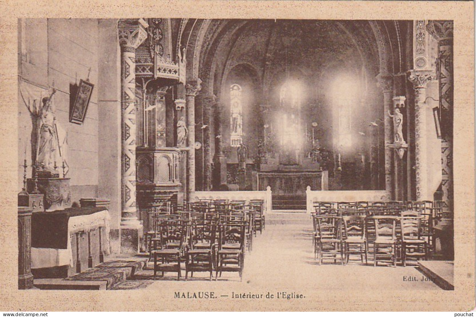 XXX -(82) MALAUSE - INTERIEUR DE L' EGLISE - 2 SCANS - Autres & Non Classés