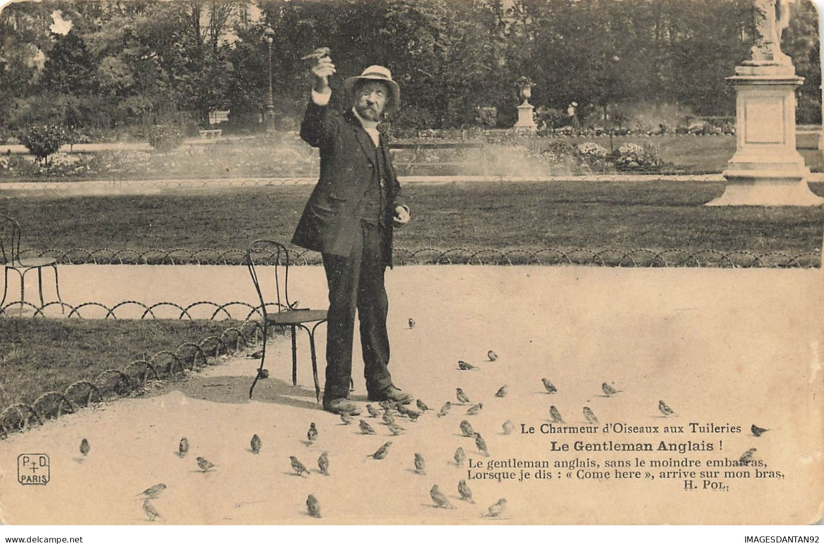 75 PARIS 01 #23003 PETIT METIER TUILERIES CHARMEUR D OISEAUX LE GENTLEMAN ANGLAIS - Arrondissement: 01